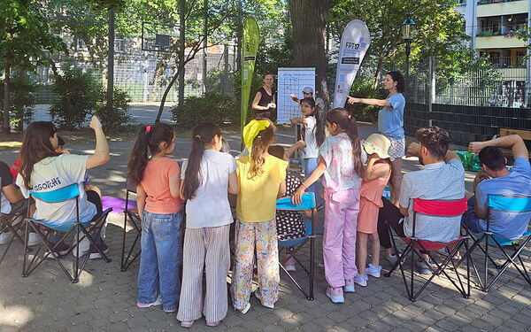 Demokratie-Workschop im Lorenz-Bayer-Park.