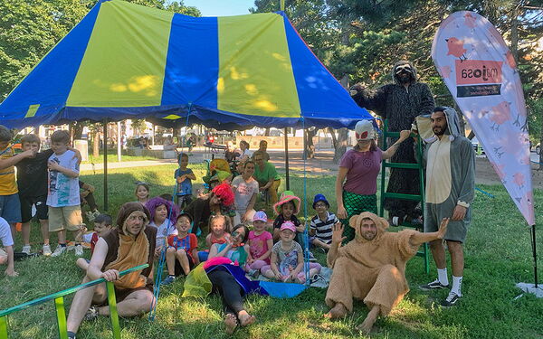 Zirkusshow mit Kindern