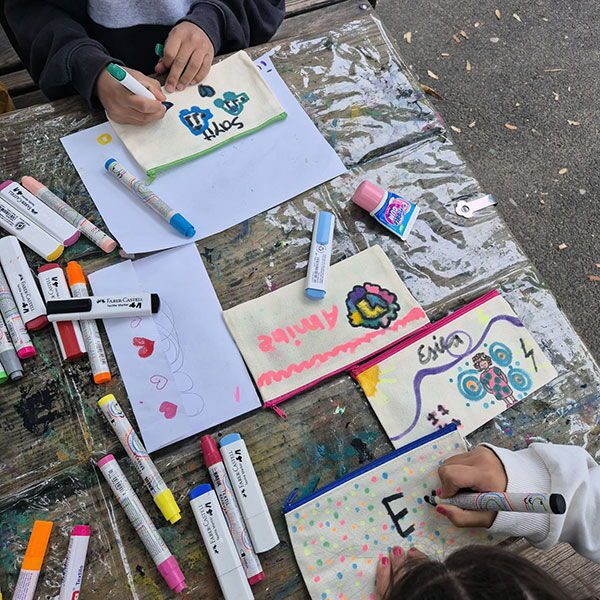 Täschchen bemalen im Diepold-Park