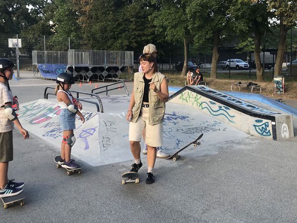 Skate-Workshop beim Wiener Zentralfriedhof