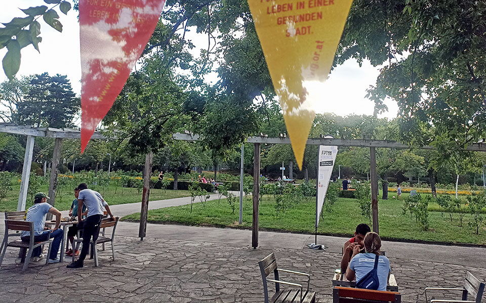 Im August organiserte das FPT 11 im Herderpark einen Schachtreff.
