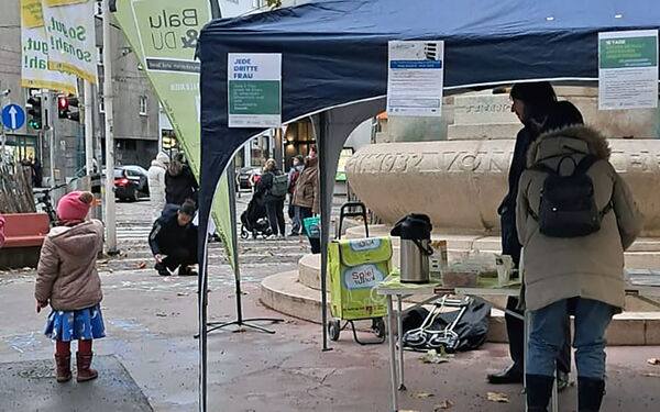 Infostand am Elterleinplatz