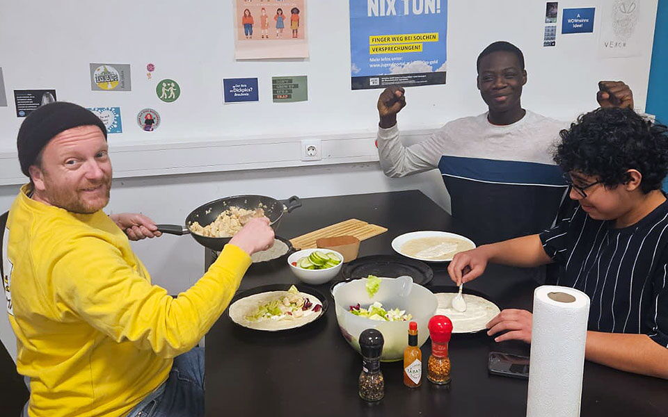 Chicken-Wraps in der Senffabrik