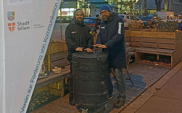 Maroniofen des FPT-11-Teams in der Grätzeloase