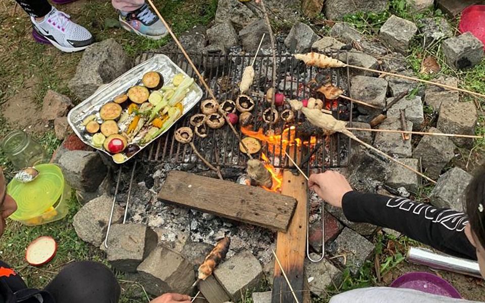 Grillen bei der Verabschiedung vom Balu-Garten