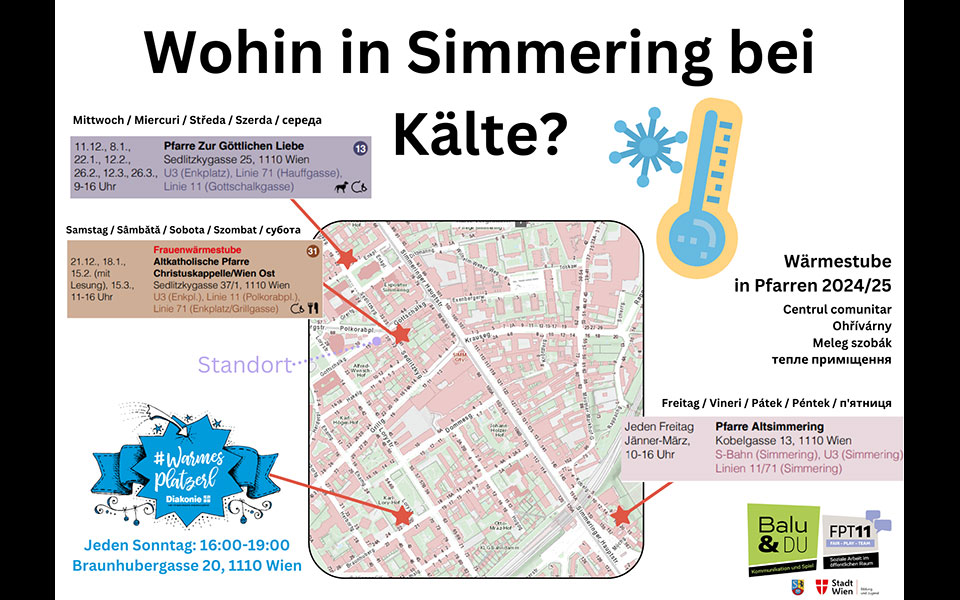 Infografik: Wohin in Simmering bei Kälte?
