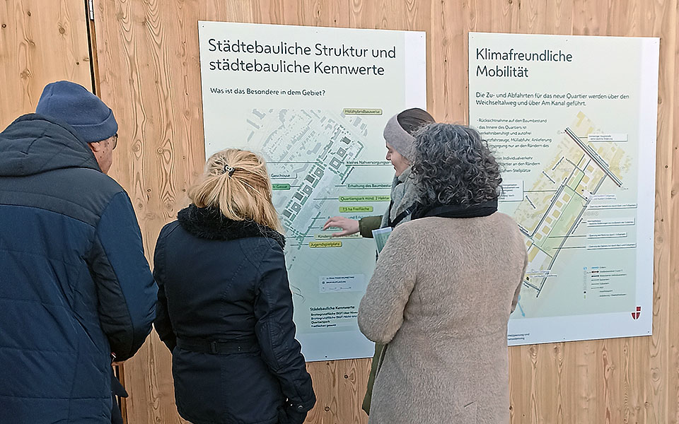 Infoveranstaltung zur Stadtentwicklung im Gebiet Weichseltalweg